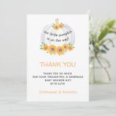 カボチャ赤ちゃんシャワーサンキューカード サンキューカード (スタンド正面)