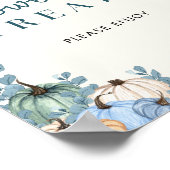 カボチャ赤ちゃんシャワースイートトリートサイン ポスター (角)