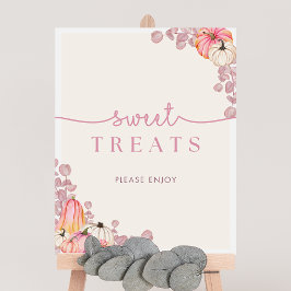 カボチャ赤ちゃんシャワースイートトリートサイン ポスター