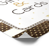 カボチャ赤ちゃんシャワーテーブルサイン、ウッド&アイボリー ポスター (角)