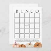 カボチャ赤ちゃんシャワービンゴゲームカード 招待状 (正面/裏面)