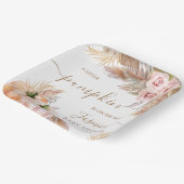 カボチャ赤ちゃんシャワーピンクガールフローラ秋秋 ペーパープレート (傾斜あり)