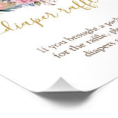 カボチャ赤ちゃんシャワーフローラおむつラッフルゲームサイン フォトプリント            (角)