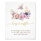 カボチャ赤ちゃんシャワーフローラおむつラッフルゲームサイン フォトプリント            (正面)