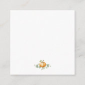 カボチャ赤ちゃんシャワーブックベビーカード エンクロージャーカード (裏面)