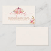 カボチャ赤ちゃんシャワーブックリクエストエンクロージャカード エンクロージャーカード (正面/裏面)