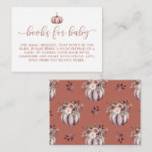 カボチャ赤ちゃんシャワーブックリクエストエンクロージャカード エンクロージャーカード (正面/裏面)