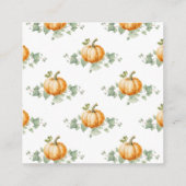 カボチャ赤ちゃんシャワーブックリクエストカードの挿入 エンクロージャーカード (裏面)