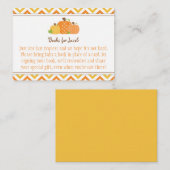 カボチャ赤ちゃんシャワーブックリクエストカード エンクロージャーカード (正面/裏面)