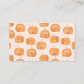 カボチャ赤ちゃんシャワーブックリクエスト エンクロージャーカード (裏面)