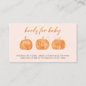 カボチャ赤ちゃんシャワーブックリクエスト エンクロージャーカード (正面)