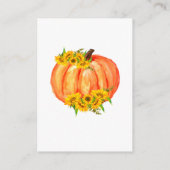 カボチャ赤ちゃんシャワーブックリクエスト エンクロージャーカード (裏面)