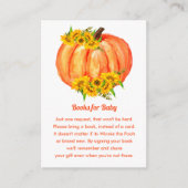 カボチャ赤ちゃんシャワーブックリクエスト エンクロージャーカード (正面)