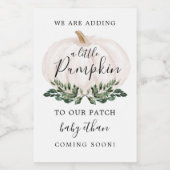 カボチャ赤ちゃんシャワーベビー妊娠発表 ワインラベル (シングルラベル)