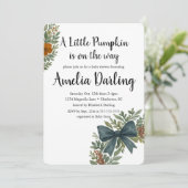 カボチャ赤ちゃんシャワーホタテのエッジ招待状 招待状 (スタンド正面)