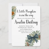 カボチャ赤ちゃんシャワーホタテのエッジ招待状 招待状 (正面)