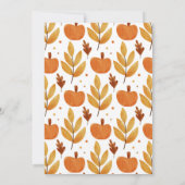 カボチャ赤ちゃんシャワーボーイブルートラック水色 招待状 (裏面)