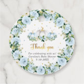 カボチャ赤ちゃんシャワーボーイ秋カボチャのギフト フェイバータグ (裏面)