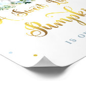 カボチャ赤ちゃんシャワーボーイ秋カボチャパーティーサイン ポスター (角)