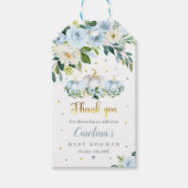 カボチャ赤ちゃんシャワーボーイ秋ブルーカボチャの好意 ギフトタグ (正面)