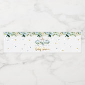 カボチャ赤ちゃんシャワーボーイ秋ブルーカボチャ ペットボトルラベル (シングルラベル)