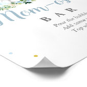 カボチャ赤ちゃんシャワーボーイ秋ブルーマムオーサバーサイン ポスター (角)