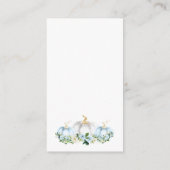 カボチャ赤ちゃんシャワーボーカボチャ表示シャワー エンクロージャーカード (裏面)