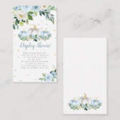 カボチャ赤ちゃんシャワーボーカボチャ表示シャワー エンクロージャーカード (正面/裏面)