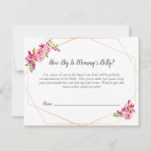 カボチャ赤ちゃんシャワーママのお腹サイズゲームフローラ 招待状 (正面)