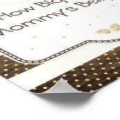 カボチャ赤ちゃんシャワーママのベリーゲーム，ウッドアイボリー ポスター (角)