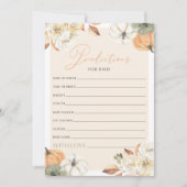 カボチャ赤ちゃんシャワー予測ベビーゲームカード 招待状 (正面)