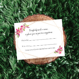 カボチャ赤ちゃんシャワー名提案ゲームフローラ 招待状