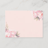 カボチャ赤ちゃんシャワー女の子ピンク秋本ベビー エンクロージャーカード (裏面)