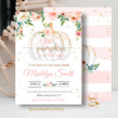 カボチャ赤ちゃんシャワー小さなカボチャが途中にある 招待状