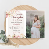 カボチャ赤ちゃんシャワー少しカボチャが途中にある 招待状