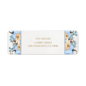 カボチャ赤ちゃんシャワー差出人住所ラベル ラベル (正面)