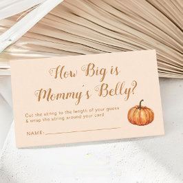 カボチャ赤ちゃんシャワー彼女の腹の大きさを推測 エンクロージャーカード