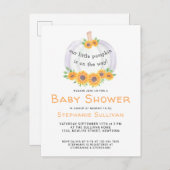 カボチャ赤ちゃんシャワー招待状葉書 インビテーションポストカード (正面/裏面)