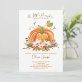 カボチャ赤ちゃんシャワー招待秋秋ニュートラル 招待状 (スタンド正面)