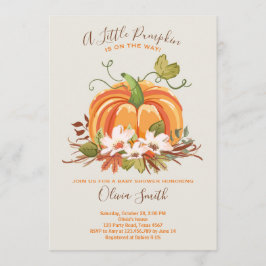 カボチャ赤ちゃんシャワー招待秋秋ニュートラル 招待状
