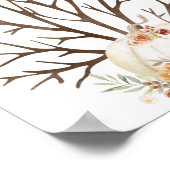 カボチャ赤ちゃんシャワー指紋ゲストブックポスター ポスター (角)