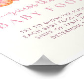 カボチャ赤ちゃんシャワー推測ベビー食べ物ゲームサイン ポスター (角)