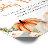 カボチャ赤ちゃんシャワー推測ベビー食品の看板 ポスター (角)