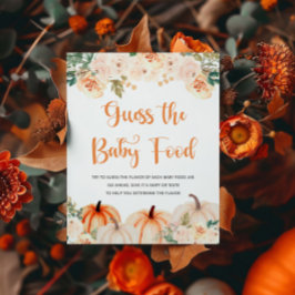 カボチャ赤ちゃんシャワー推測ベビー食品の看板 ポスター