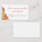 カボチャ赤ちゃんシャワー数を推測 エンクロージャーカード (正面/裏面)