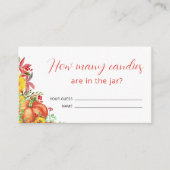 カボチャ赤ちゃんシャワー数を推測 エンクロージャーカード (正面)