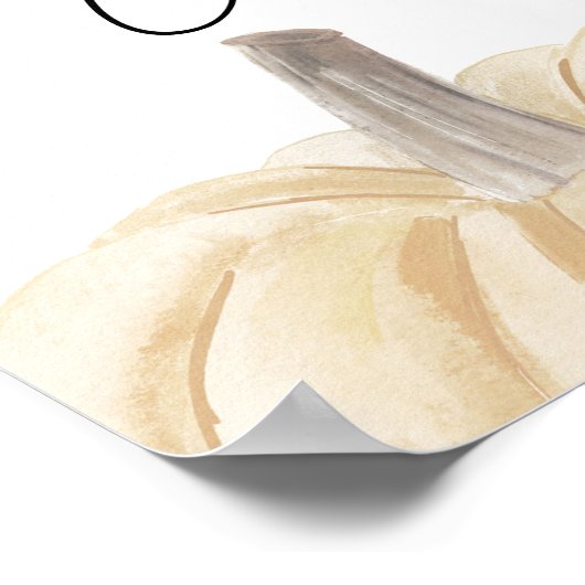 カボチャ赤ちゃんシャワー本とギフトサイン ポスター (角)