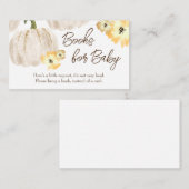 カボチャ赤ちゃんシャワー本のベビー依頼 エンクロージャーカード (正面/裏面)