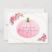 カボチャ赤ちゃんシャワー本ベビーフローラ 招待状 (裏面)