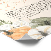 カボチャ赤ちゃんシャワー深夜おむつ ポスター (角)